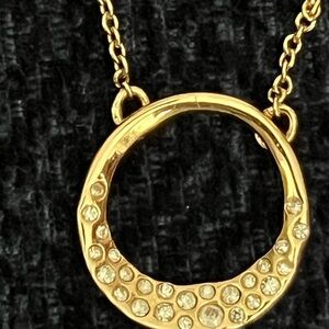 Alexis Bittar Gold Circle Pendant Necklace
